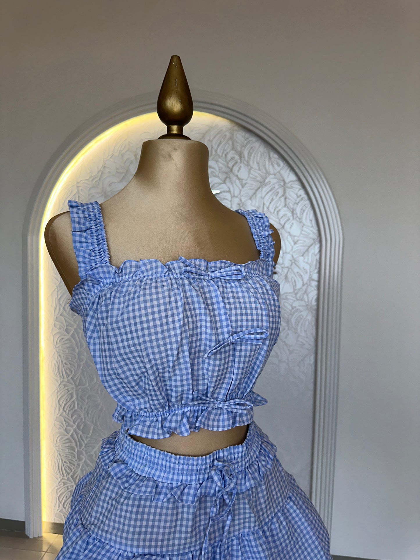 Set Gingham Blue