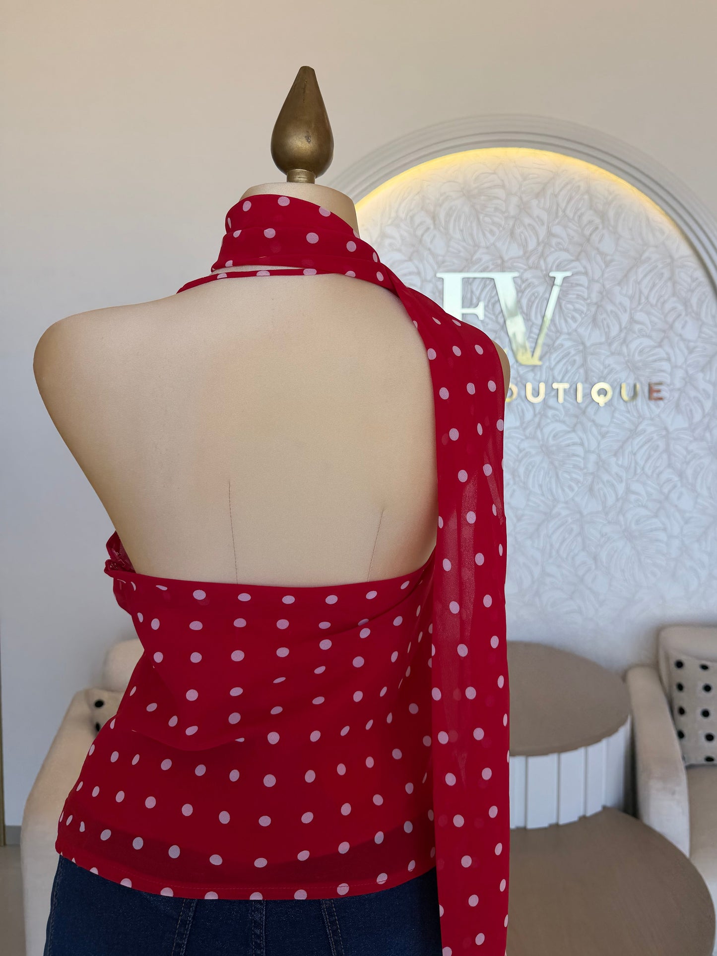 Blusa Roja Polka
