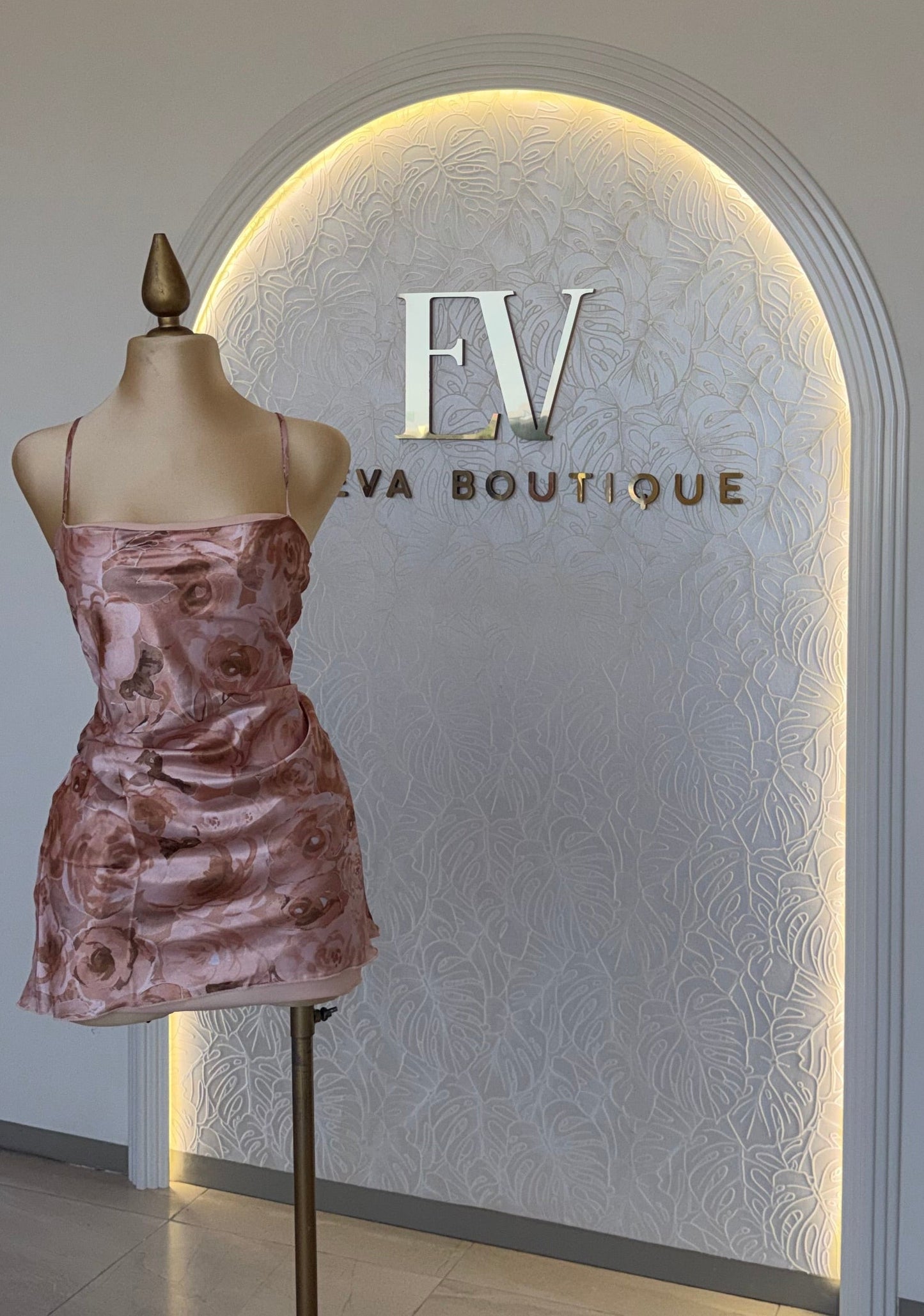 Vestido Satin Rose
